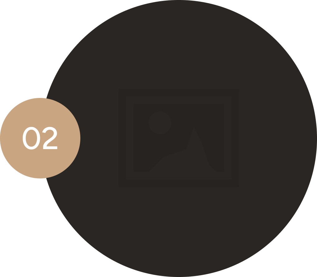 Beige circle with number two