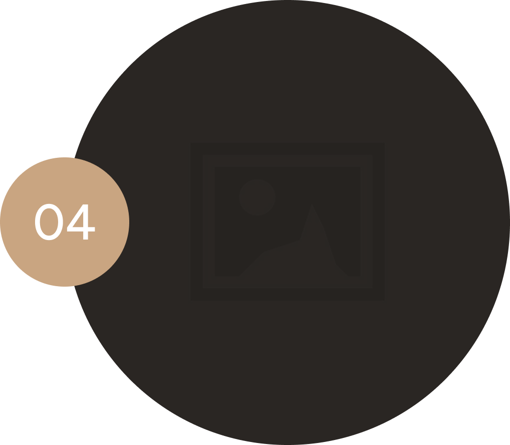 Minimalist design with number four circle.